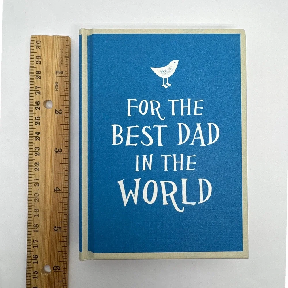 For The Best Dad‎ In The World Book Gift Blue White Quotations Father's Day